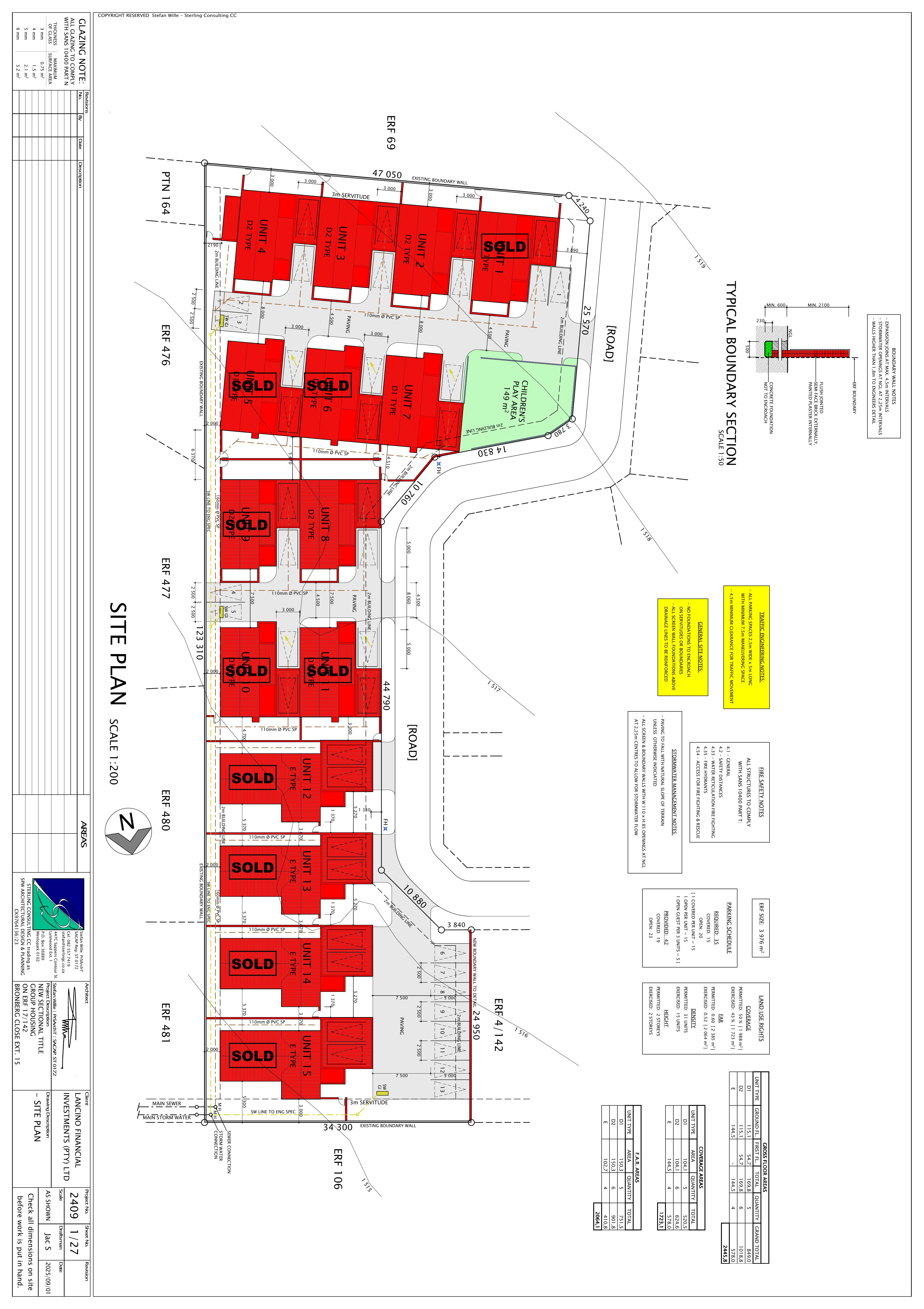 Highlands Close sectional title site plan
